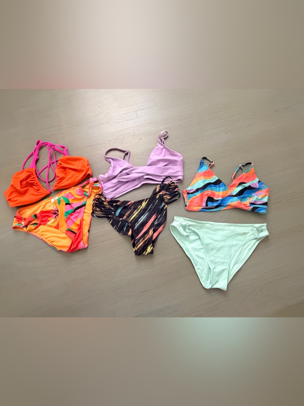 Women’s Medium Swimwear Mix - Multicolor Bikini Tops and Bottoms